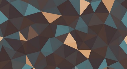 Obraz premium Abstract Triangle Pattern Background with Geometric Shapes in Earth Tones