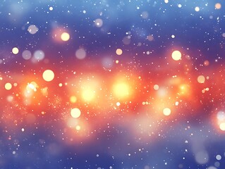 Obraz premium Winter bokeh lights with snow, and night.