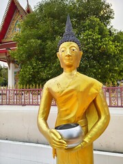 Golden Buddha in temple of Thailand