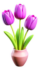 Beautiful pink tulips in a ceramic vase, symbolizing love, springtime, home decor, floral elegance, and nature�s vibrant beauty.