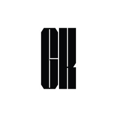 GK monogram logo design letter text name symbol monochrome logotype alphabet character simple logo