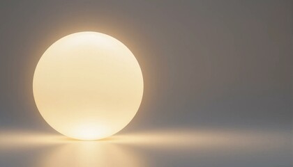 Clipart 3D d'une boule lumineuse centrée sur fond blanc.