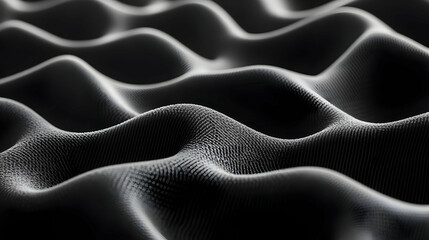 Obraz premium Abstract black waves texture background