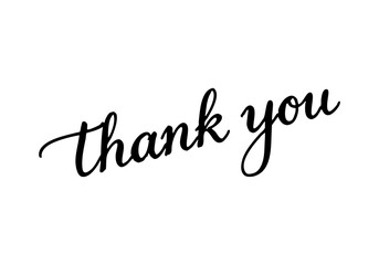 手書き文字「Thank you」ベクター