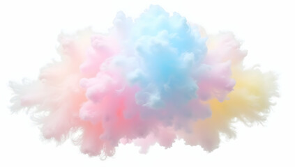 Naklejka premium Cotton candy on white background png abstract watercolor hand painted