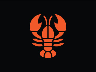 crayfish vector logo desing