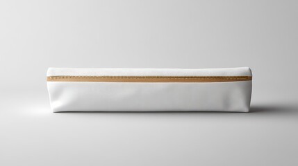 White zipper pouch mockup, studio