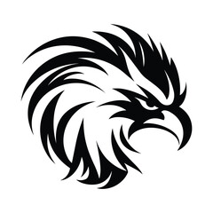 A powerful and majestic silhouette of a griffin head, featuring sharp beak, fierce eyes, and noble details. Perfect for fantasy-themed designs, gaming logos, heraldic emblems, and mythical artwork.