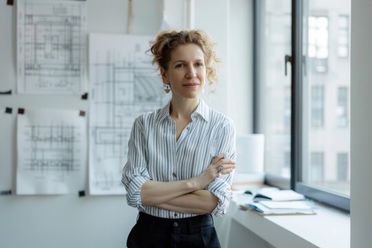 Portrait of woman entrepreneur at office