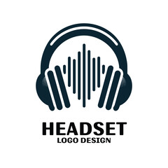 Headset Vector Logo Design