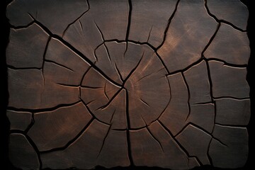 Cracked wood texture, dark brown, aged,  rustic