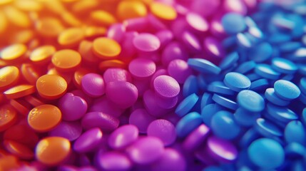 Colorful pills studio backdrop