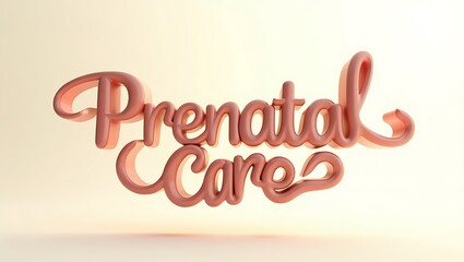 Creative typography on prenatal care emphasizing health and wellness for expecting mothers
