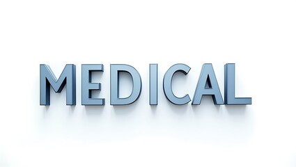 Fototapeta premium Bold medical sign displayed on a smooth background in a healthcare setting