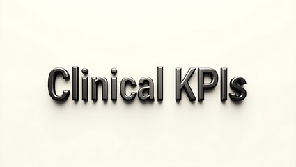 Clinical key performance indicators displayed on a minimalistic surface for analysis