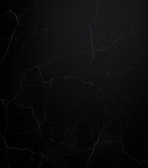 Deep black background with heavy, distressed texture, showing cracks and worn areas, shadow, crack