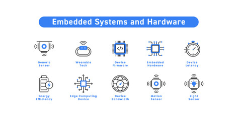 Embedded Systems and Hardware. Embedded Hardware, Firmware, Edge Computing Device, Wearable Tech, Generic Sensor, Motion Sensor, Light Sensor, Latency, Energy Efficiency, Bandwidth.