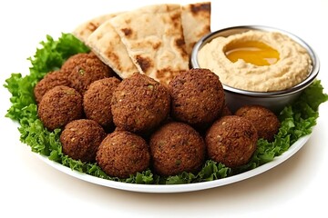 Crispy Falafel with Hummus and Pita - A Delicious Middle Eastern Feast