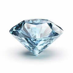 A sleek di cut image of a diamond shape, crisp edges on a bright white background making it pop with elegance.