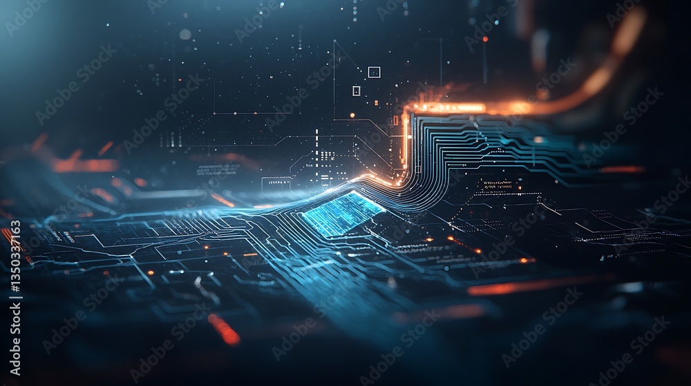 Poster abstract circuit board design