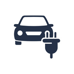 Obraz premium Car charging icon. Solid glyph series icon