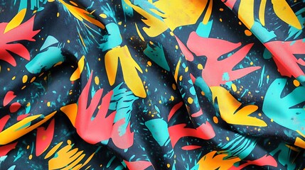 Abstract Colorful Fabric Texture.