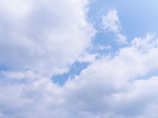 春の雲が多い青空02