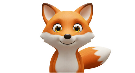 Fototapeta premium Cartoon Fox Waving
