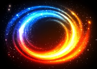 Glowing Spiral Light Abstract.