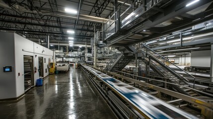 Obraz premium A high-speed offset printing machine producing mass-market newspapers and magazines.