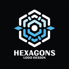 Hexagons Vector Logo Design