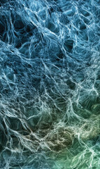 Dark green waters with white waves in a captivating high-angle view