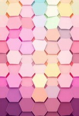 Abstract seamless honeycomb pattern in soft pastel hues, graphic, wallpaper