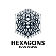 Hexagons Vector Logo Design