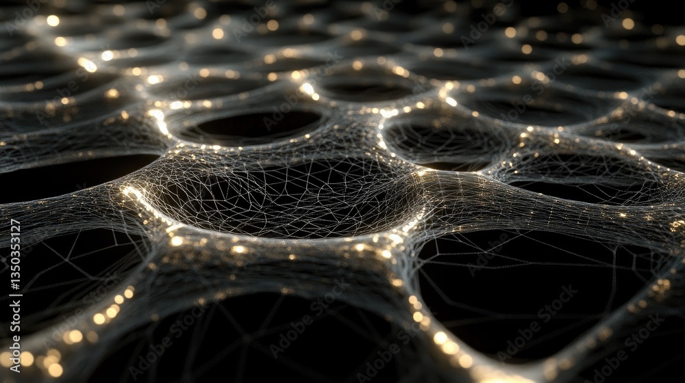 Poster a neural network pattern forming ai-based automatic speech recognition visuals.