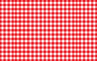 Red and white checkered tablecloth pattern. Tablecloth seamless pattern. Red color.