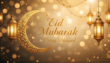 Elegant Eid Mubarak Celebration Background