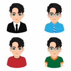 portraits of a young boy in different outfits