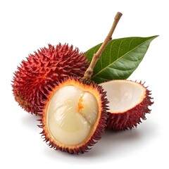 pulasan fruit isolated on white