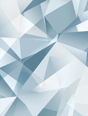 Obraz premium Abstract polygonal geometric pattern, light blue tones, fractured surface, technology background