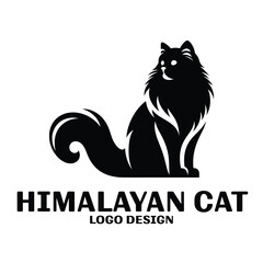 Himalayan Cat Vector Logo Design