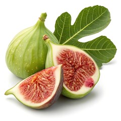 fresh figs isolated on white background
