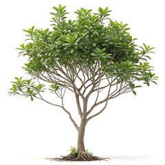 cudrania tree isolated on white