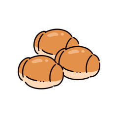 ロールパンのイラスト