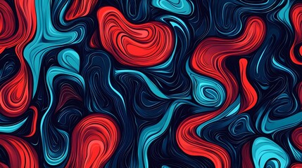 Professional Abstract Red and Blue Thin Lines Pattern Vector Art for Design Projects