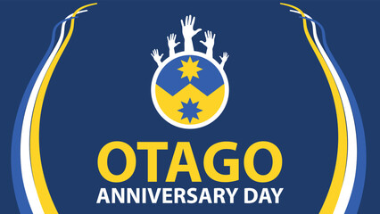 Otago Anniversary Day web vector banner design illustration