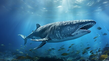 Majestic Tiger Shark Underwater