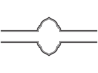 Hand Drawn Islamic Frame Outline Background