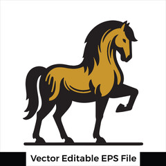 A horse  Standing with one leg raised