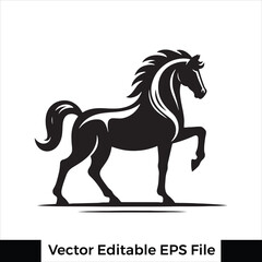 A horse  Standing with one leg raised